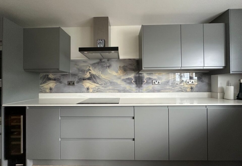 Example Installation of Kitchen Glass Splashbacks in the South West